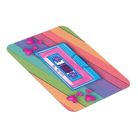 Majestic Mixtape Niedlich farbenfrohe Musik Retro  Magnet (Rechte Seite)