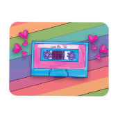 Majestic Mixtape Niedlich farbenfrohe Musik Retro  Magnet (Horizontal)