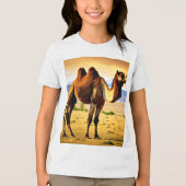 Majestic Mongolian Bactrian Camel in 8K Ultra HD Tri-Blend Shirt (Vorderseite)