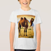 Majestic Mongolian Bactrian Camel in 8K Ultra HD Tri-Blend Shirt (Vorderseite)