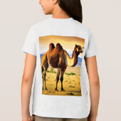 Majestic Mongolian Bactrian Camel in 8K Ultra HD Tri-Blend Shirt (Rückseite)