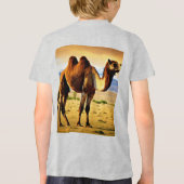 Majestic Mongolian Bactrian Camel in 8K Ultra HD Tri-Blend Shirt (Rückseite)