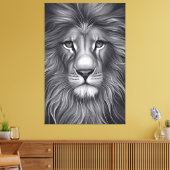 Majestic Monochrome: Der faszinierende Blick der L Leinwanddruck (Insitu (Wohnzimmer))