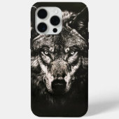Majestic Monochrome Wild Wolf Case-Mate iPhone Hülle (Rückseite)