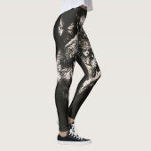 Majestic Monochrome Wild Wolf Leggings (Rechts)