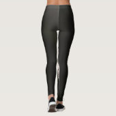 Majestic Monochrome Wild Wolf Leggings (Rückseite)