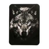 Majestic Monochrome Wild Wolf Magnet (Vertikal)