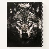 Majestic Monochrome Wild Wolf Notizblock (Rückseite)