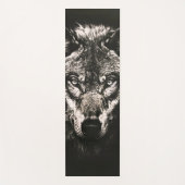 Majestic Monochrome Wild Wolf Yogamatte (Vorderseite)