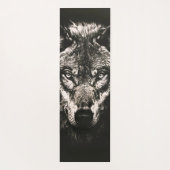 Majestic Monochrome Wild Wolf Yogamatte (Rückseite)