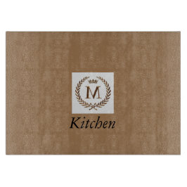 Majestic Monogramme: Leuchtende Eleganz" Schneidebrett