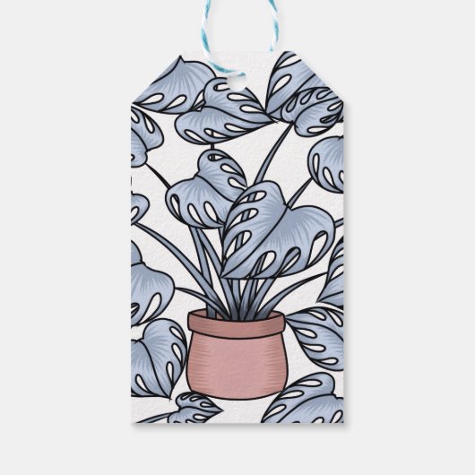 Majestic monstera geschenkanhänger (Rückseite)