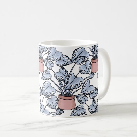 Majestic monstera kaffeetasse (VorderseiteRechts)