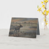 Majestic Moose 5" x 7" Karte (Gelbe Blume)