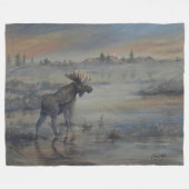 Majestic Moose Fleecedecke (Vorderseite (Horizontal))