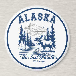 Majestic Moose in Alaska Landscape Magnet