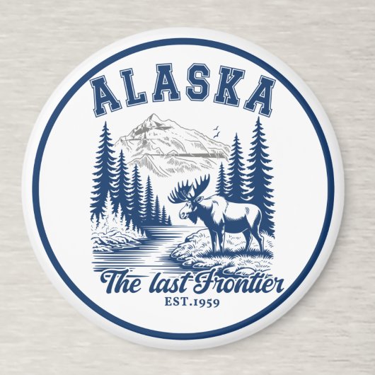 Majestic Moose in Alaska Landscape Magnet