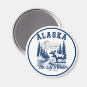 Majestic Moose in Alaska Landscape Magnet (Vorderseite/Rückseite)