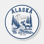 Majestic Moose in Alaska Landscape Magnet (Vorne)