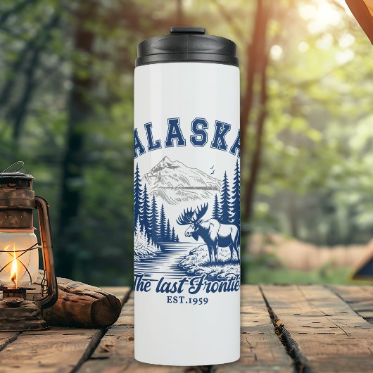 Majestic Moose in Alaska Landscape Thermosbecher