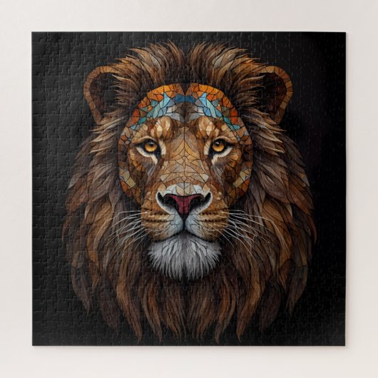 Majestic Mosaik Lion Head Puzzle (Vertikal)