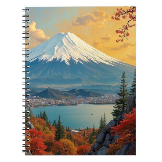 Majestic Mount Fuji Notebook Notizblock (Vorderseite)