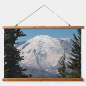 Majestic Mount Rainier Landschaft Wandteppich Mit Holzrahmen (Vorne)