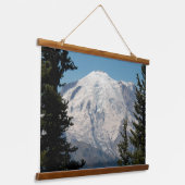 Majestic Mount Rainier Landschaft Wandteppich Mit Holzrahmen (Gewinkelt)