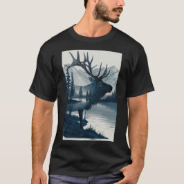 "Majestic Mountain Deer T - Shirt" T-Shirt