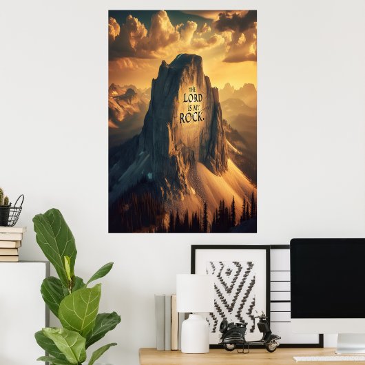 Majestic Mountain: Der Herr ist mein Felsen Poster (Heimbüro)