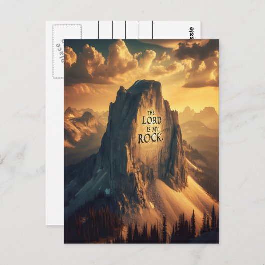 Majestic Mountain: Der Herr ist mein Felsen Postkarte (Vorne/Hinten)