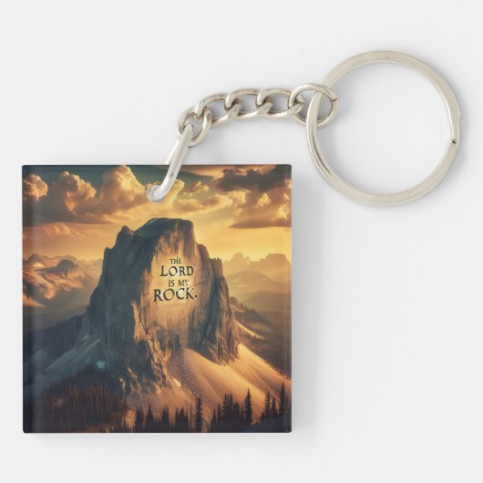 Majestic Mountain: Der Herr ist mein Felsen Schlüsselanhänger (Rückseite)