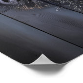 Majestic Mountain Mural auf der Holzwand Poster (Ecke)