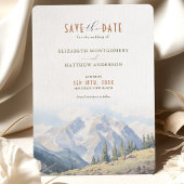 Majestic Mountain Range Save the Date Einladung