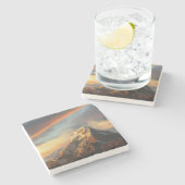 Majestic Mountain Steinuntersetzer (Seitenansicht)