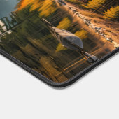 Majestic Mountain Sunset Desk Mat - Stille Natur Schreibtischunterlage (Ecke)