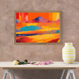 Majestic Mountain Sunset Fotodruck