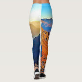 Majestic Mountain Valley Flow Design Leggings (Rückseite)
