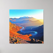 Majestic Mountain Valley Flow Design Leinwanddruck (Vorderseite)