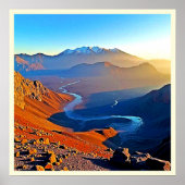 Majestic Mountain Valley Flow Design Poster (Vorne)