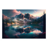 Majestic Mountains Mirror Lake mit weichem Licht Fotodruck (Vorne)