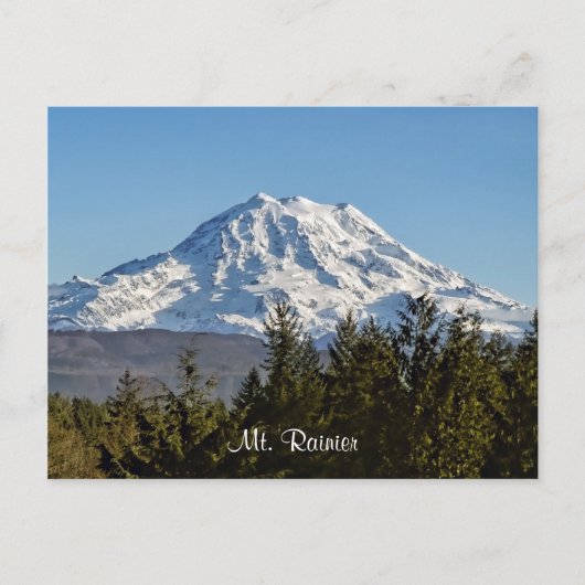 Majestic Mt Rainier Postkarte (Vorderseite)