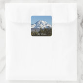 Majestic Mt Rainier Quadratischer Aufkleber (Tasche)