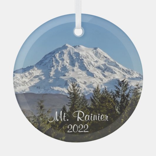Majestic Mt Rainier, WA Ornament Aus Glas (Vorderseite)