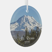 Majestic Mt Rainier, WA Ornament Aus Glas (Vorderseite Rechts)