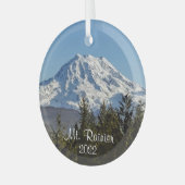 Majestic Mt Rainier, WA Ornament Aus Glas (Vorderseite links)