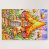 Majestic Mushroom House Illustration Puzzle (Horizontal)