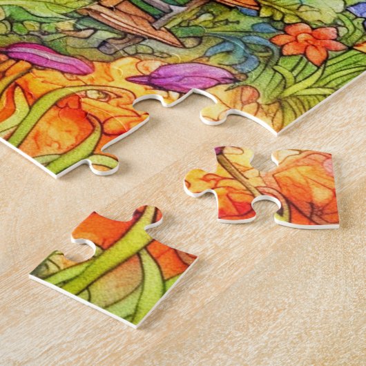 Majestic Mushroom House Illustration Puzzle (Seite)