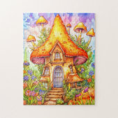 Majestic Mushroom House Illustration Puzzle (Vertikal)