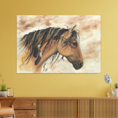Majestic Mustangs von BiHrLe Canvas Print Leinwanddruck (Insitu (Wohnzimmer))